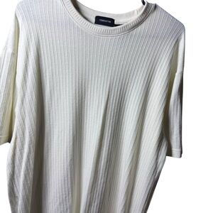 Claiborne Ribbed Cream Top